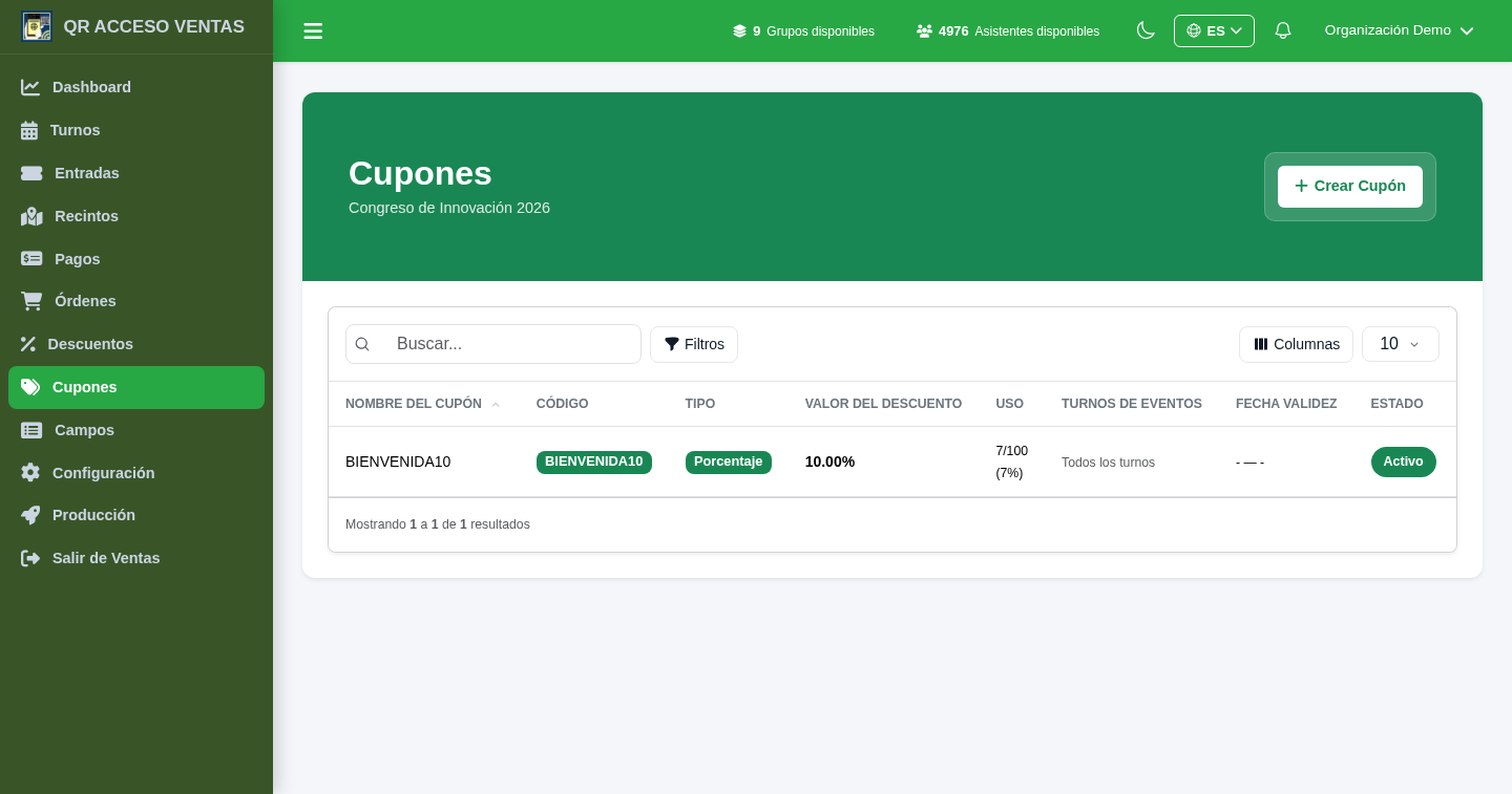Cupones de descuento en Tickets10