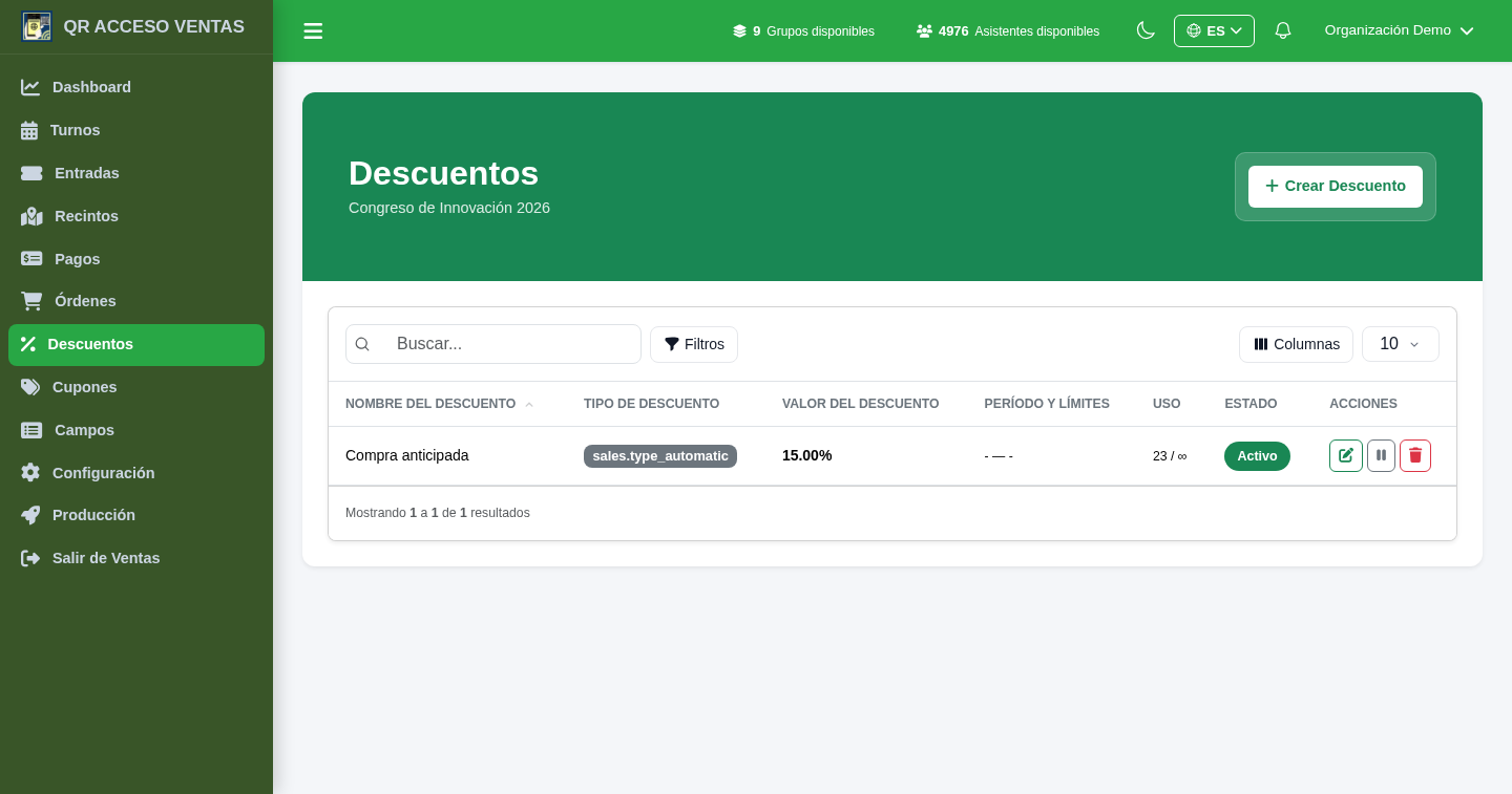 Descuentos automáticos en Tickets10
